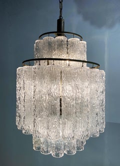 Lustre Tronchi italien de Toni Zuccheri pour Venini, Murano, 1950
