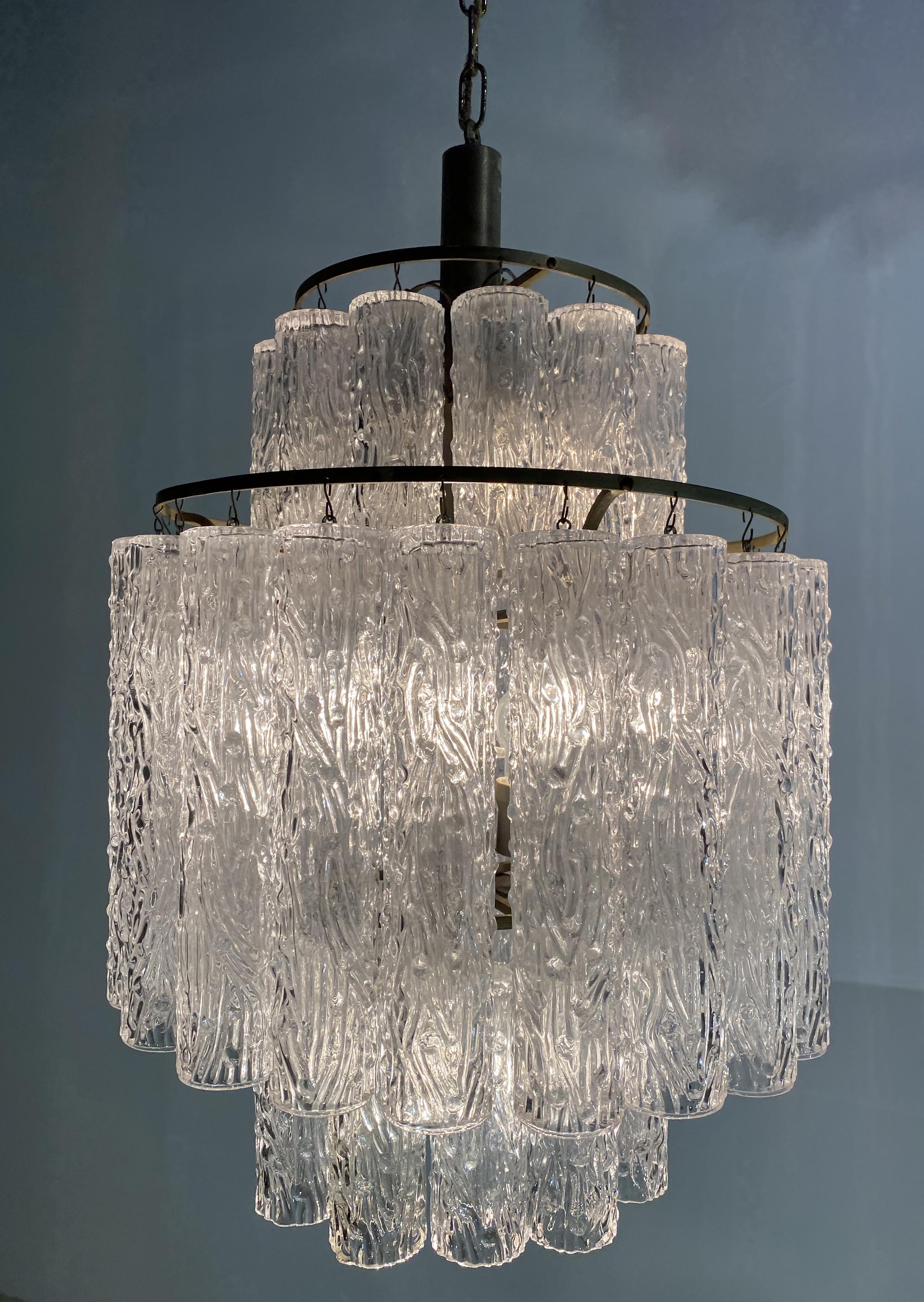 Italian Tronchi Chandelier by Toni Zuccheri for Venini, Murano, 1950 For Sale 15