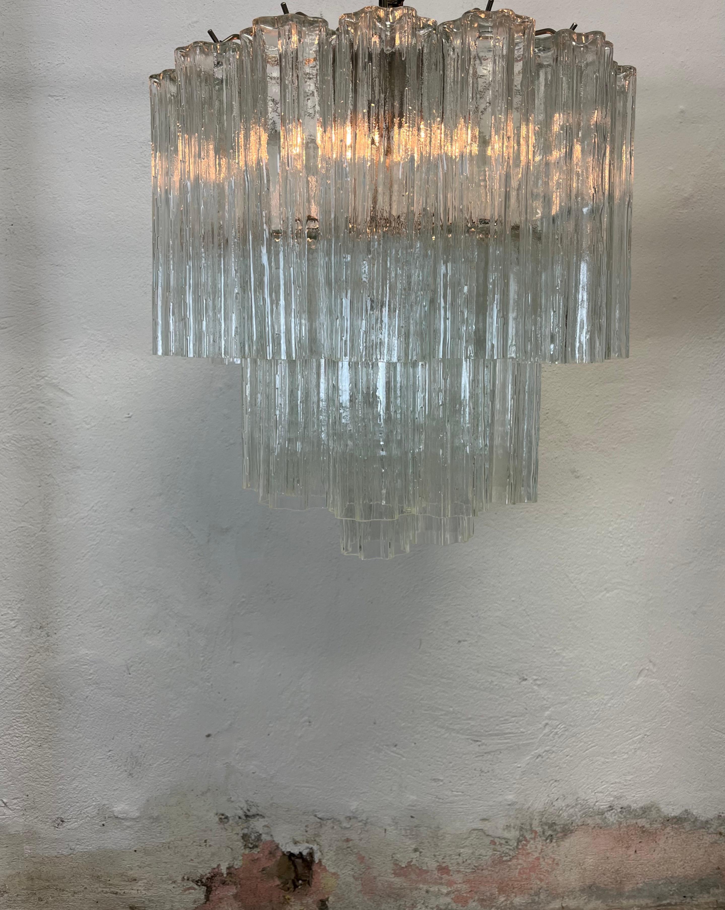 Lampadario Tronchi italiano  Zuccheri Venini Murano Camer In condizioni buone in vendita a W Allenhurst, NJ