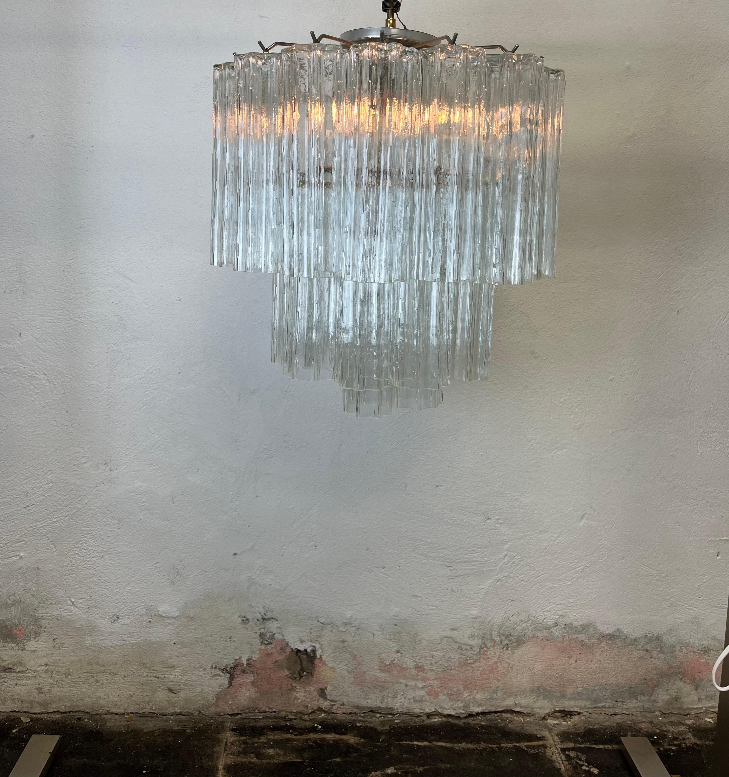 XX secolo Lampadario Tronchi italiano  Zuccheri Venini Murano Camer in vendita