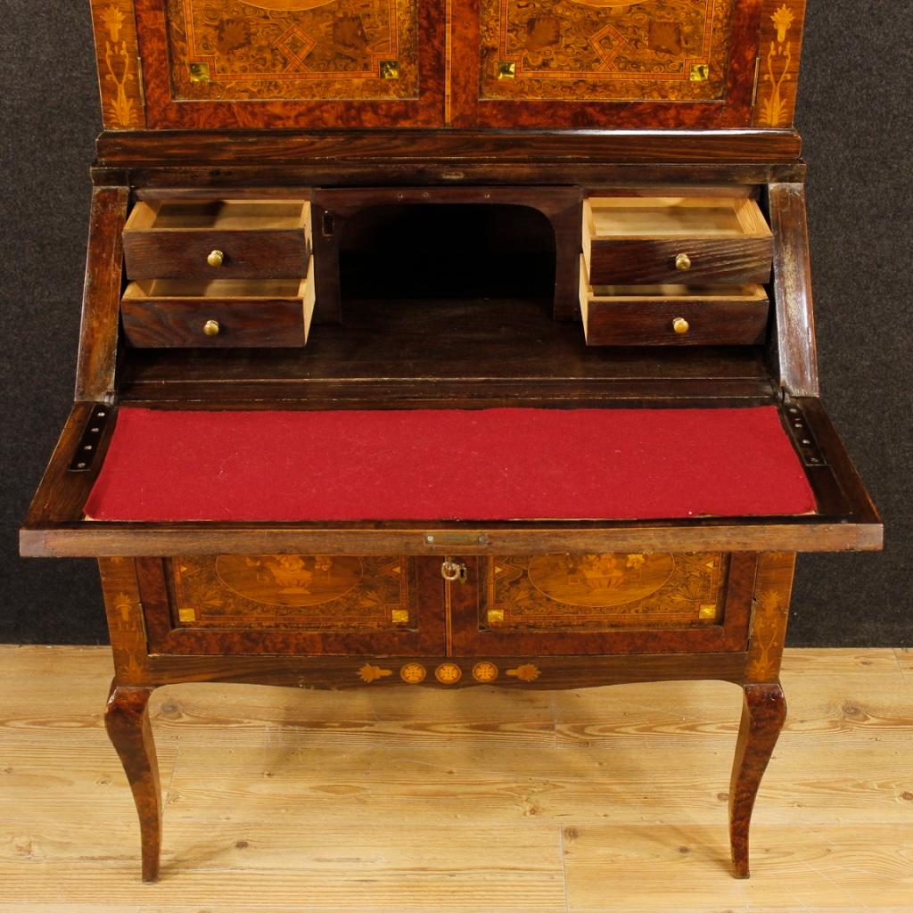 Italian Trumeau in Inlaid Wood from 20th Century 4