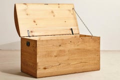 Italian Trunk in Untreated Russian Pine Wood, Designed by Mario Ceroli in 1973