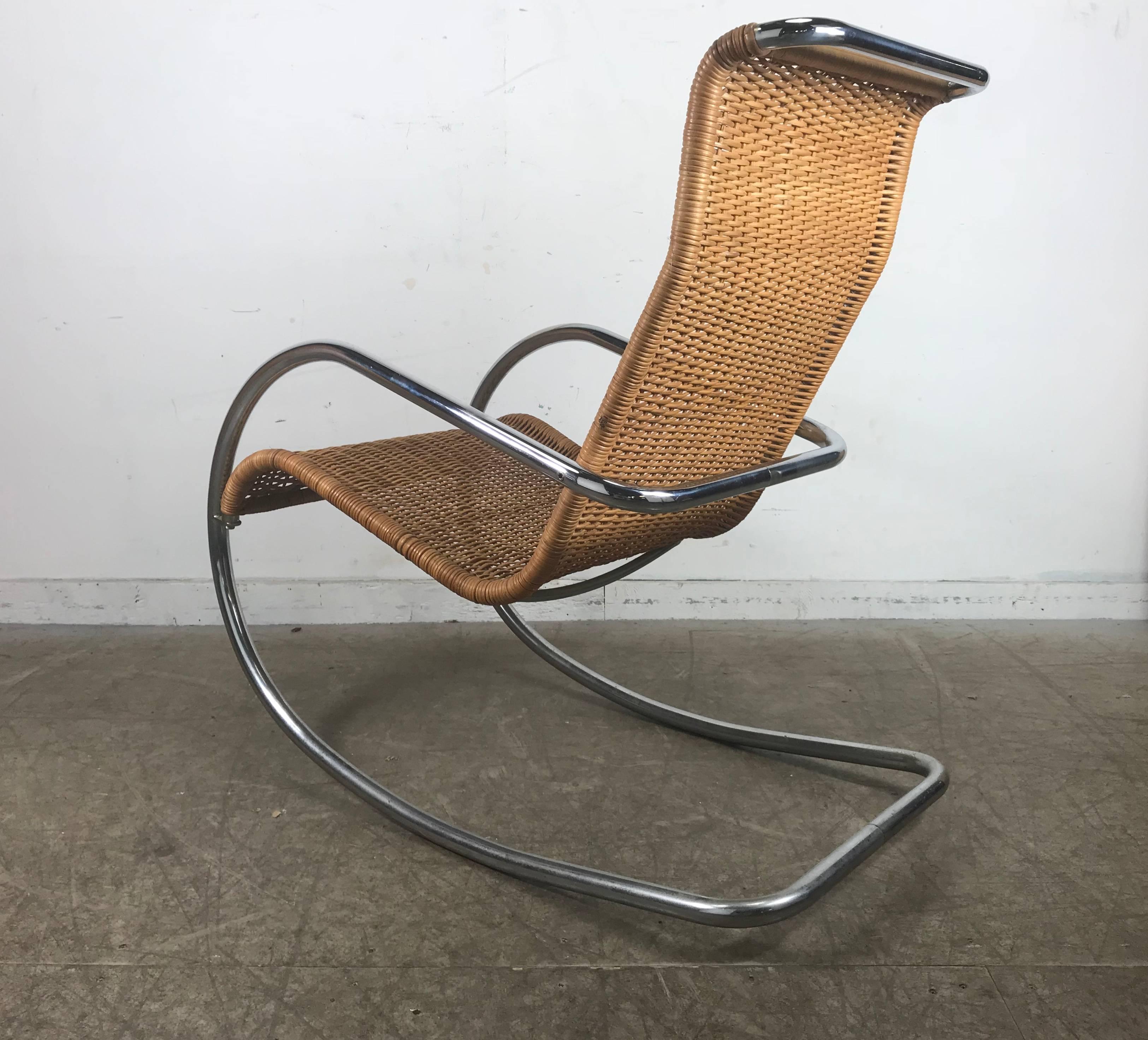 chrome rocking chair