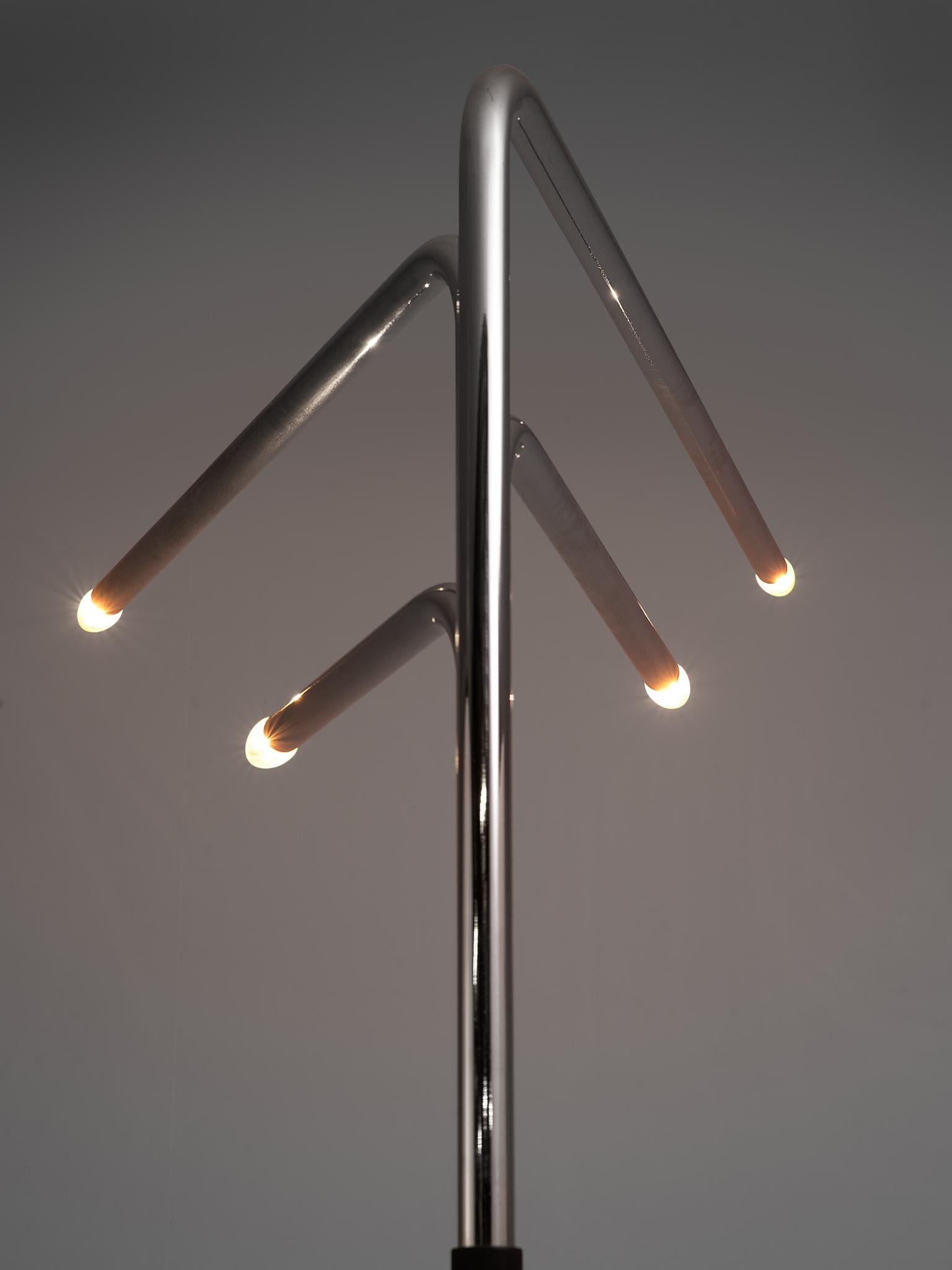 Italian Tubular Floor Lamp by Goffredo Reggiani In Good Condition In Waalwijk, NL
