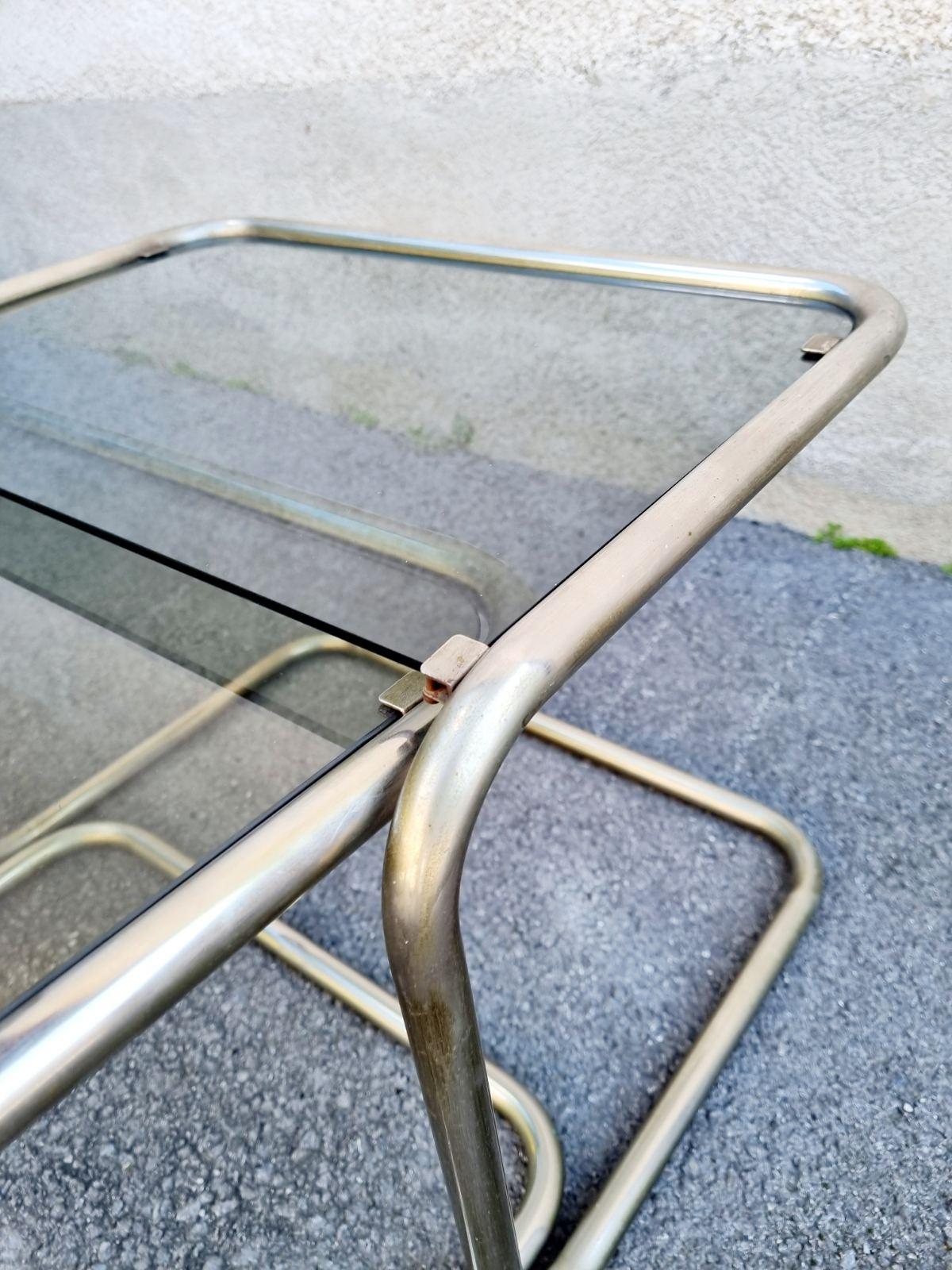 Mesas nido tubulares italianas de estilo Bauhaus, Italia años 50, Pareja en venta 3