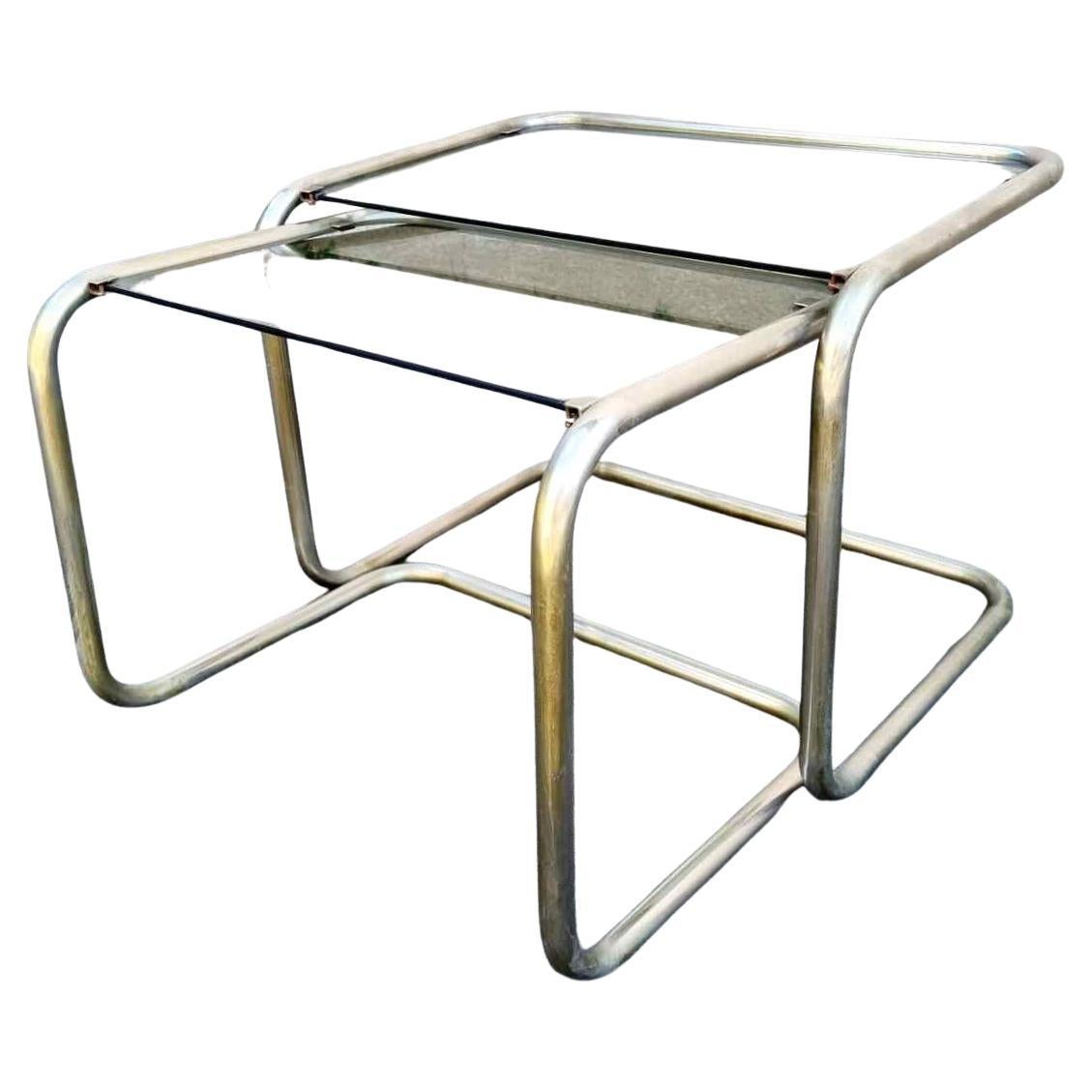 Mesas nido tubulares italianas de estilo Bauhaus, Italia años 50, Pareja en venta