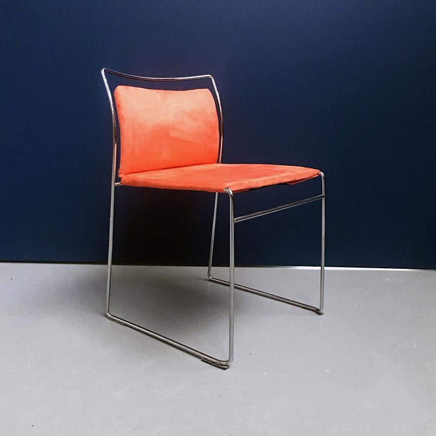 Mid-Century Modern Italian Tulu Velvet Chairs by Tazuhide Takahama, Produced by Gavina, 1968