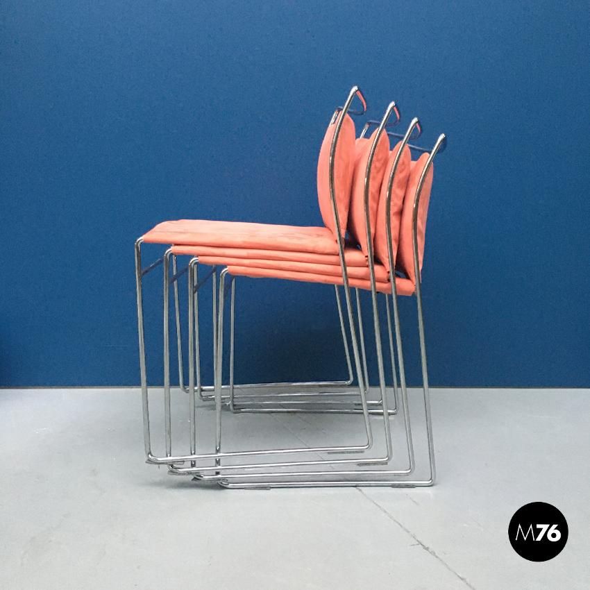 Mid-Century Modern Italian Tulu Velvet Chairs by Tazuhide Takahama, Produced by Gavina, 1968