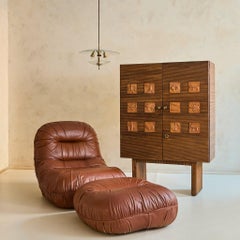Italian 'Tumble' Lounge Chair + Ottoman by Adriano Piazzesi from Tre D, 1973
