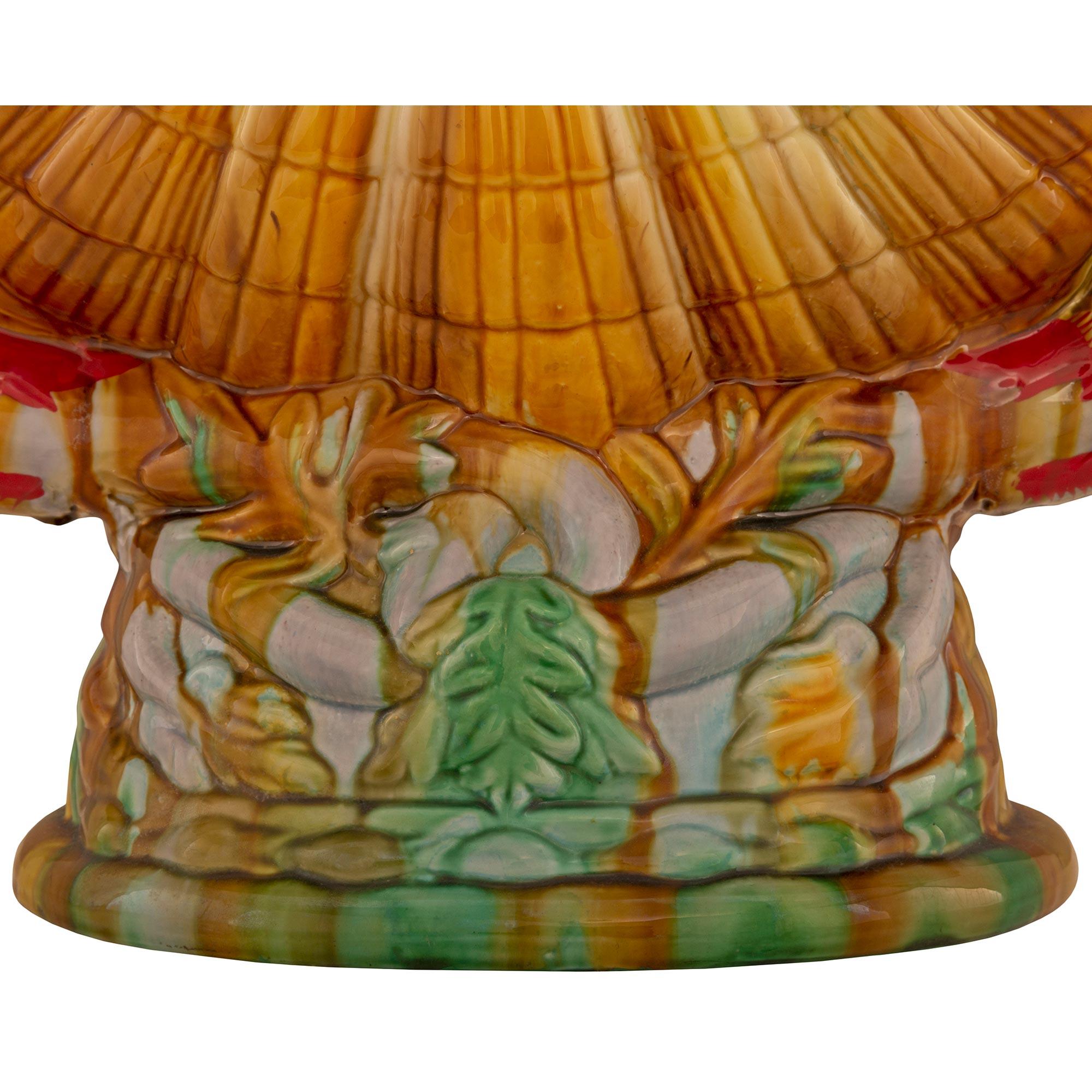 Italian Turn of the Century Majolica Porcelain Centerpiece Bowl 4