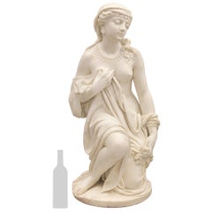 Italian Turn of the Century Marble Statue Signed Prof. R. Romanelli 1909