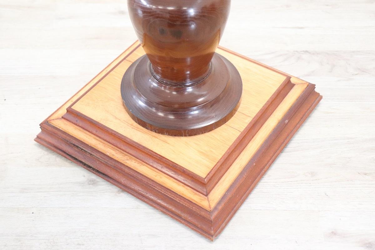 XX secolo Colonna in legno di Oak Wood tornito italiano in vendita
