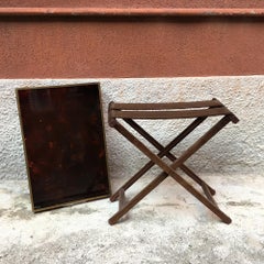 Italian Turtle and Brass Effect Plexiglass Coffee Table, 1960s