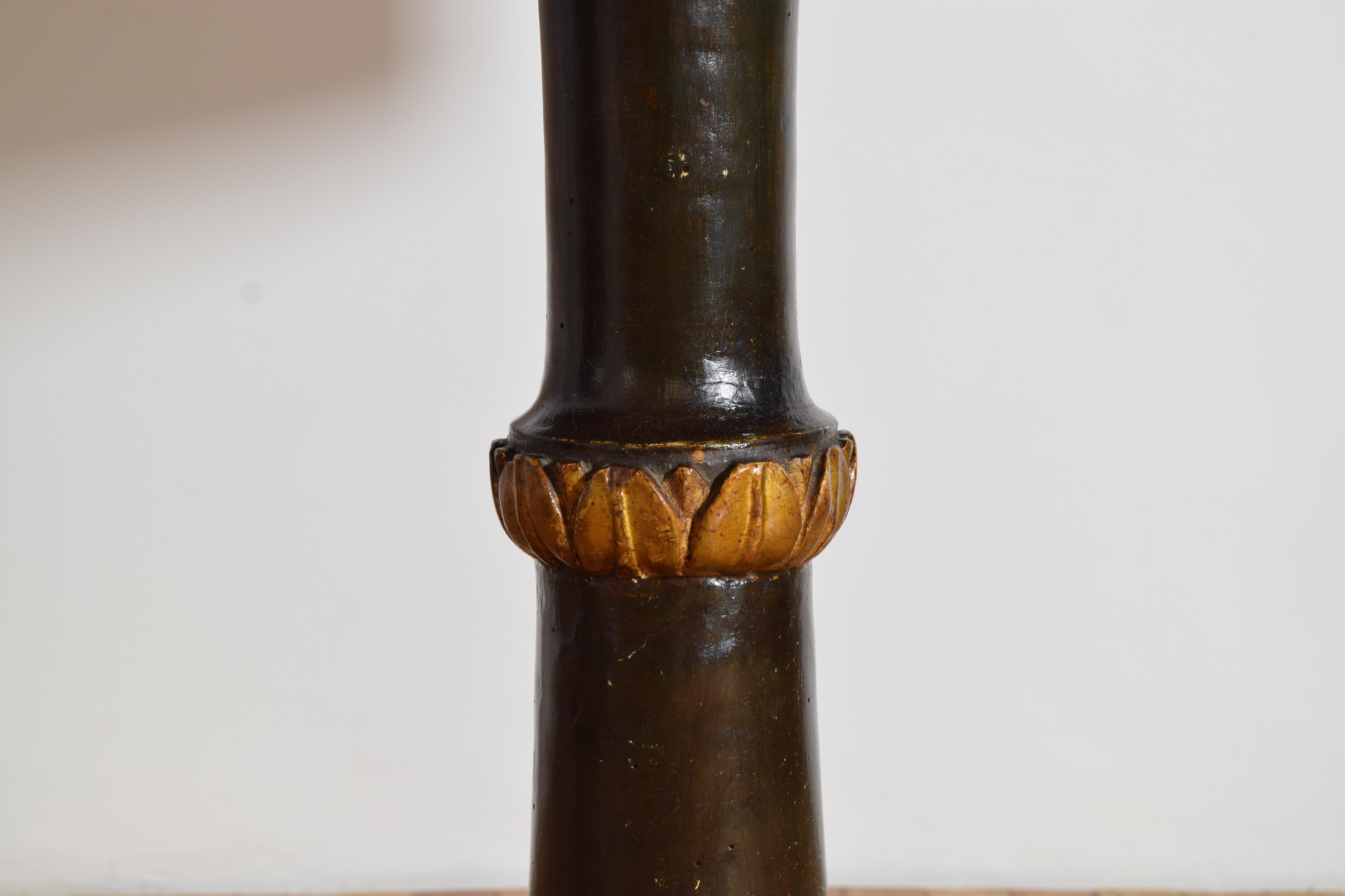 Italian, Tuscan, Empire Period Giltwood, Ebonized, Marble-Top Center Table 19thc For Sale 3