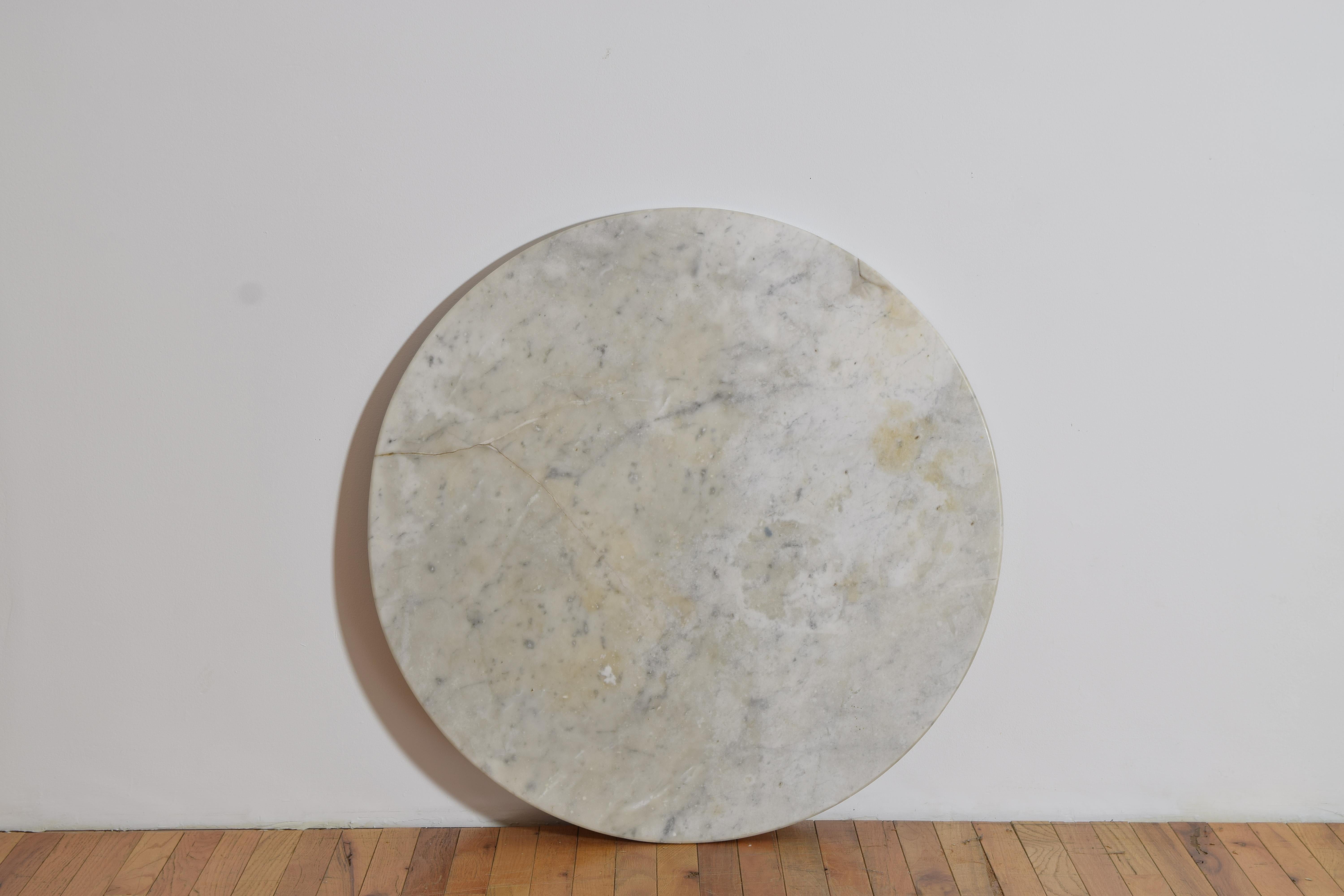 Italian, Tuscan, Empire Period Giltwood, Ebonized, Marble-Top Center Table 19thc For Sale 5