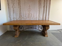 Italian Tuscan Revival Extendable Dining Table