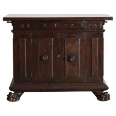 Italian, Bologna, Baroque Period Dark Walnut Three over Two Credenza, mid 18thc.