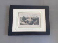 Italian Tuscany Lanscape Color Print on Paper by Elisabeth Frances Betty, 1816