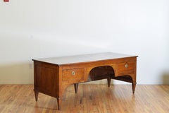 Italian, Tuscany, Large Neoclassical Cherrywood 2-Drawer Desk, ca. 1820-1830