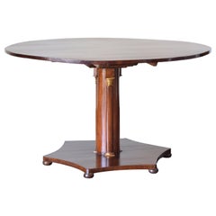 Italian, Tuscany, Late Empire Period Walnut Dining / Center Table, circa 1820