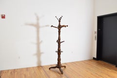 Italian, Tuscany, Late Neoclasssic Turned Walnut Hat, Coat, & Umbrella Stand