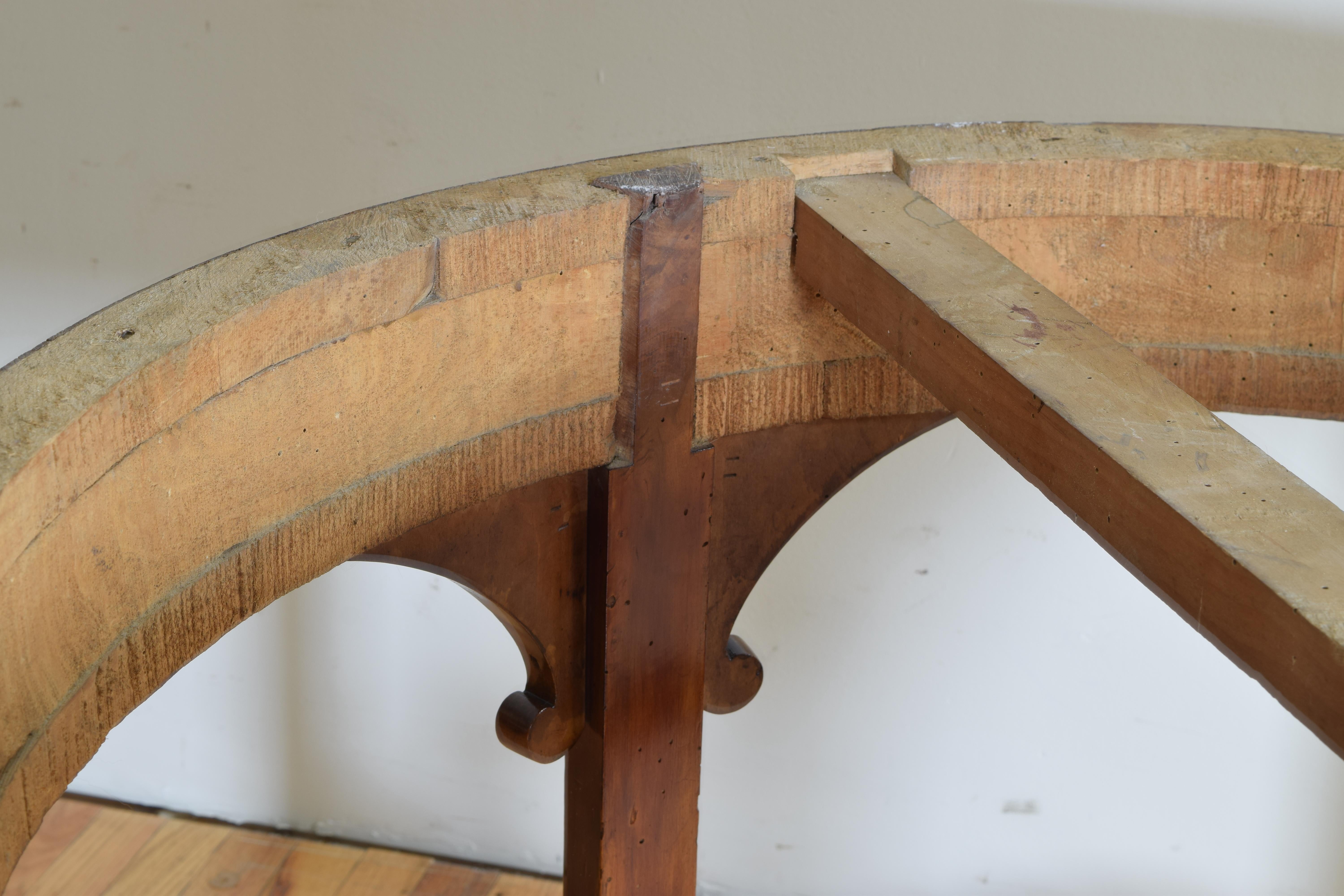 Italian, Tuscany 'Lucchese' Neoclassic Walnut and Ebonized Marble Top Table 11