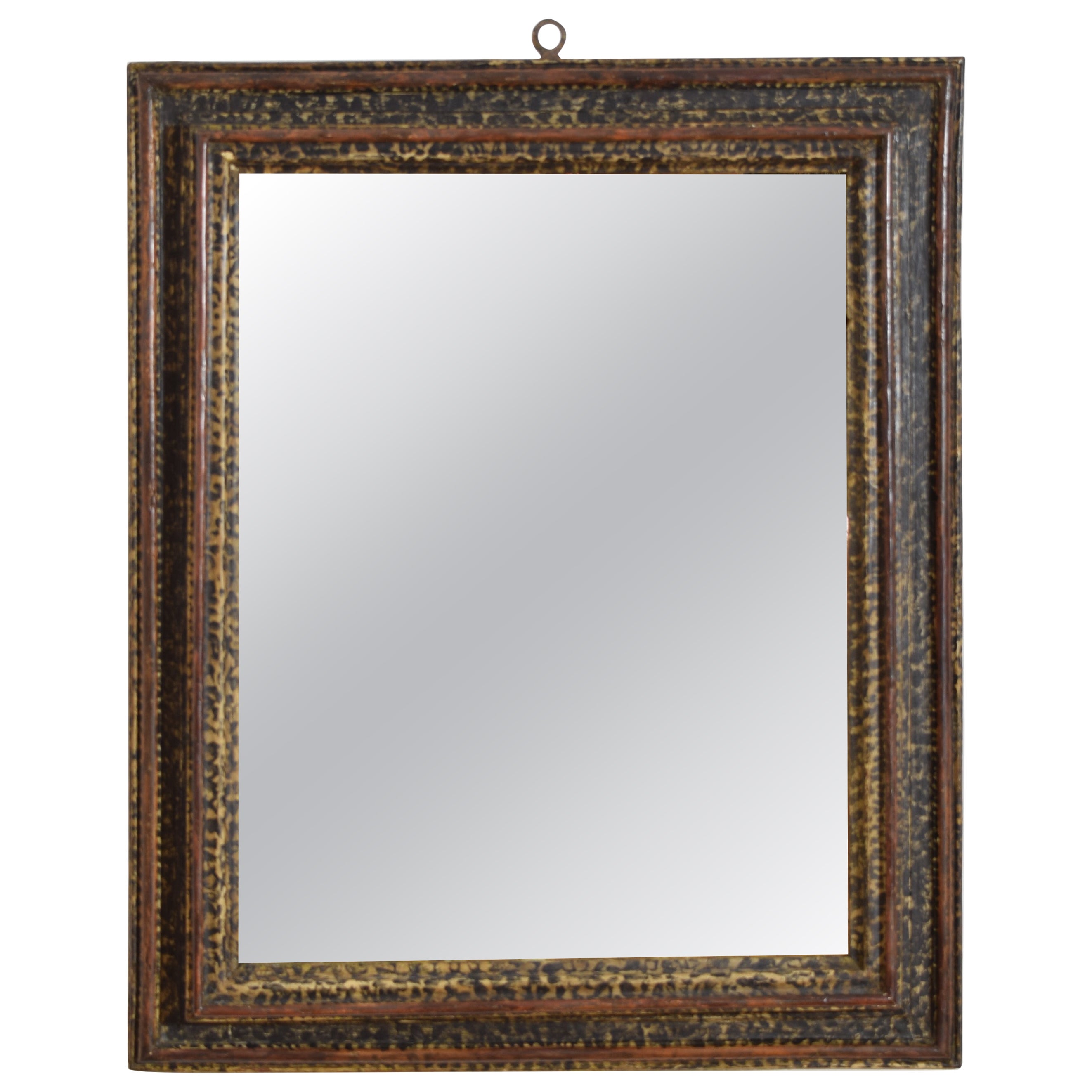 Italian, Tuscany, LXIV Period “Leopard Tortoise” Faux Painted 
Molded Mirror