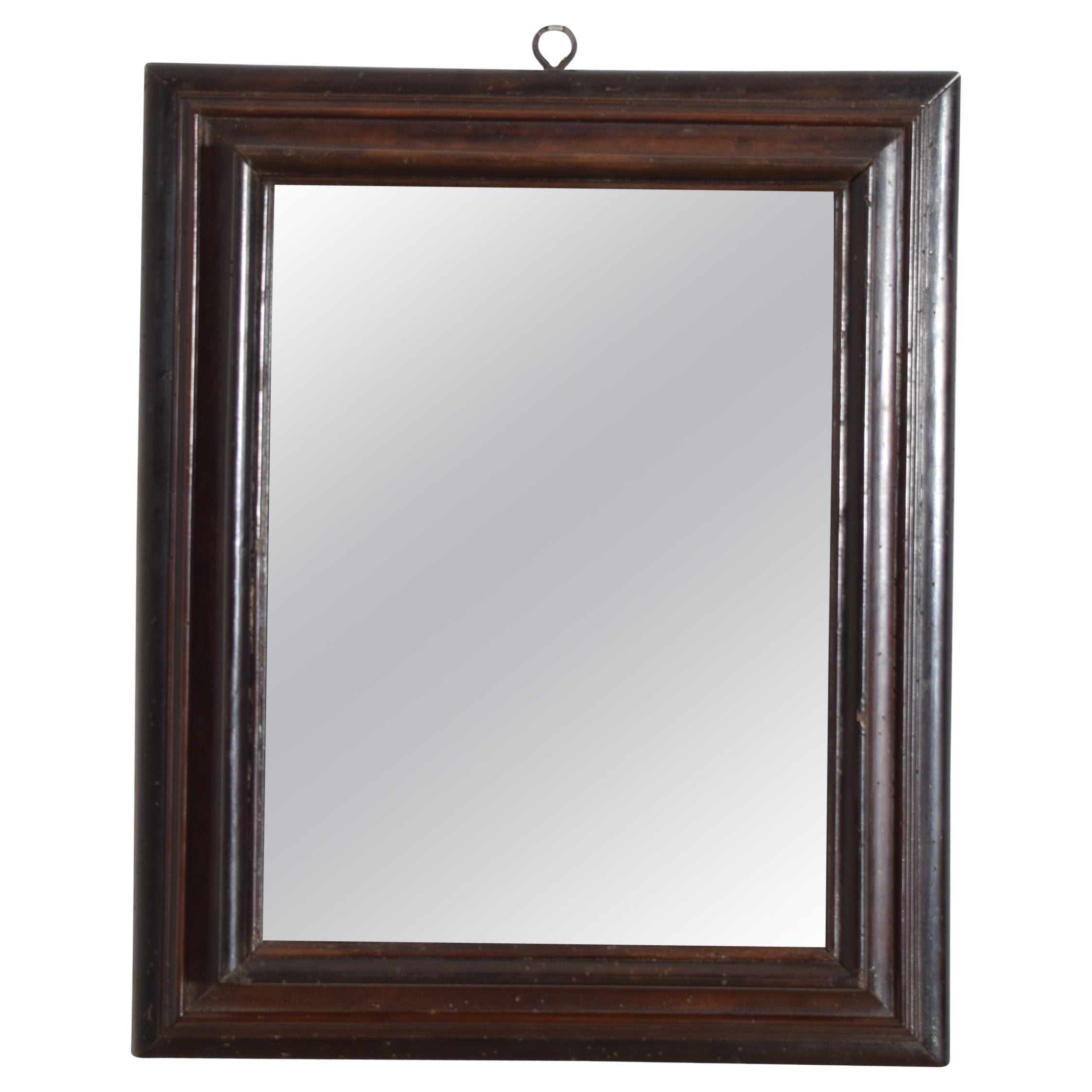 Italian, Tuscany, LXIV Period Walnut and Ebonized Mirror, early 18th century For Sale