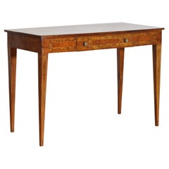 Italian, Tuscany, Neoclassical Pattern Inlaid 1-Drawer Writing Table, 1stq 19thc