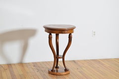 Italian, Tuscany, Neoclassical Walnut & Inlaid 3-drawer Round Table, ca. 1830