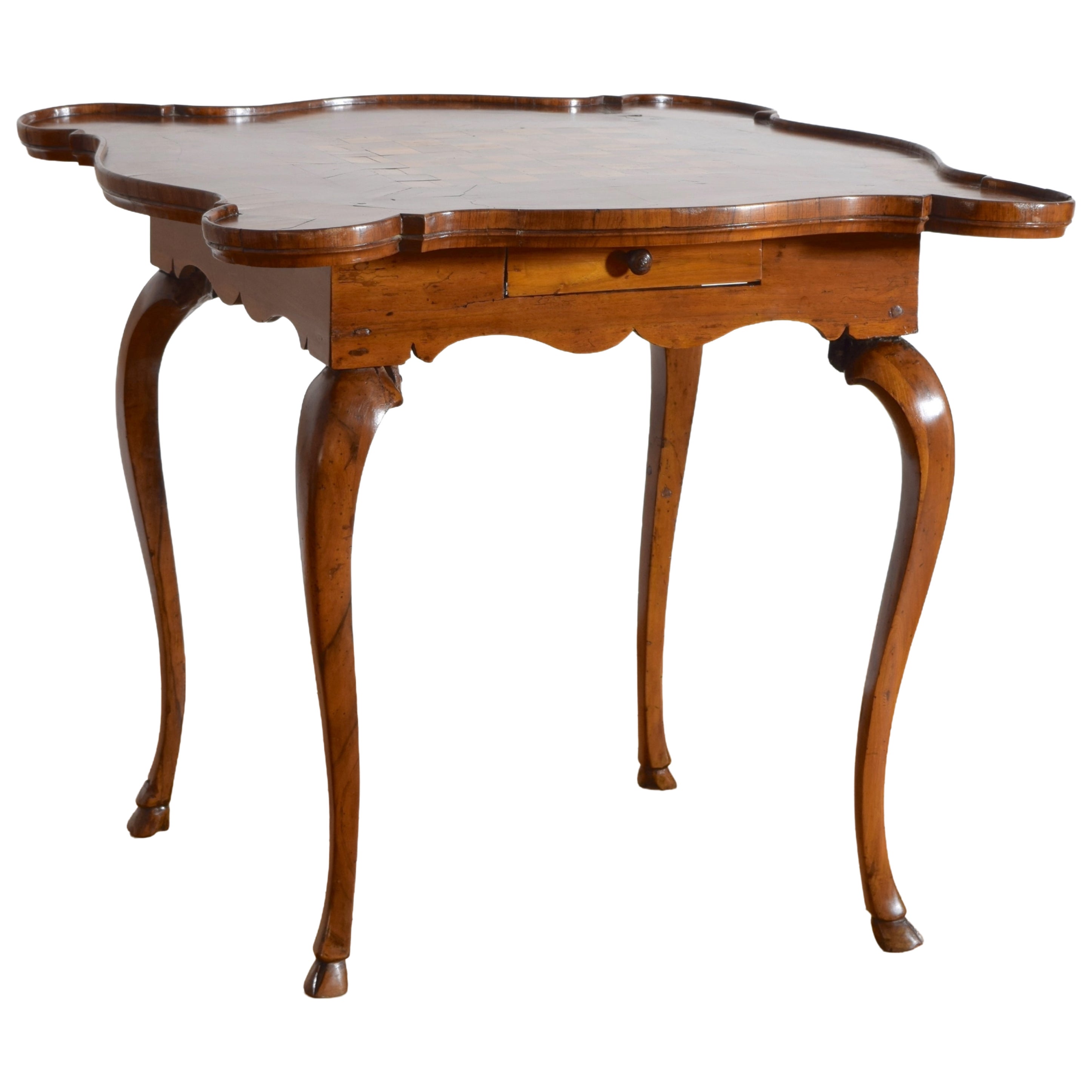 Italian, Tuscany, Rococo Period Walnut and Inlaid Games Table, Mid 18th cenury