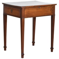 Antique Italian, Tuscany, Walnut 2-Drawer Writing Table, Last Quarter of 18th Century