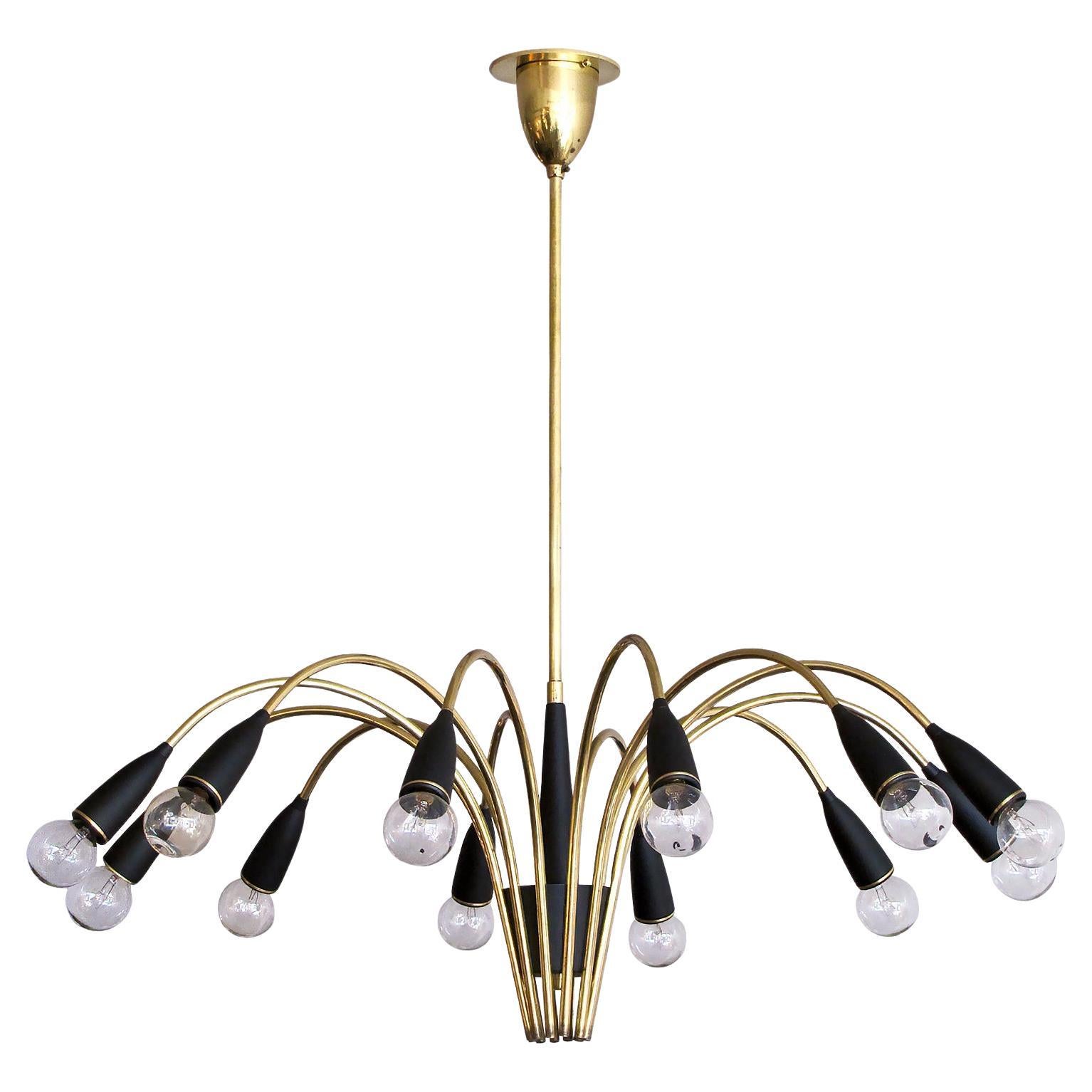 Italian Twelve-Arm Chandelier, 1950