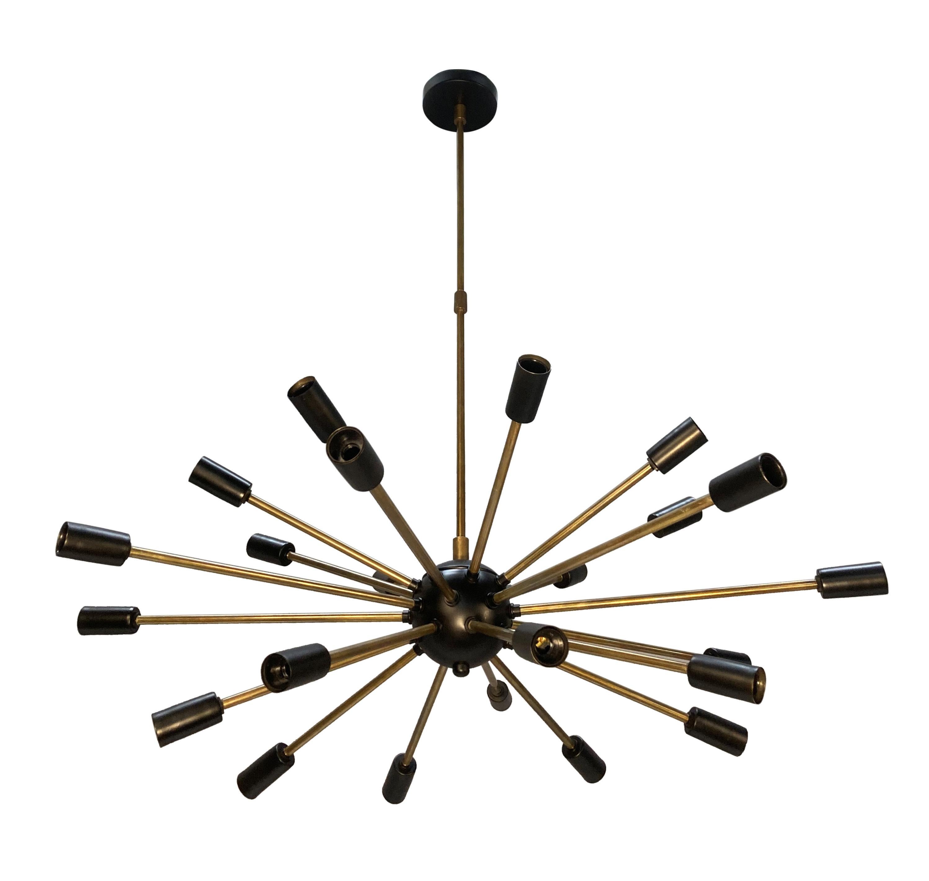 Italian Twenty Four Light Sputnik Chandelier For Sale 1