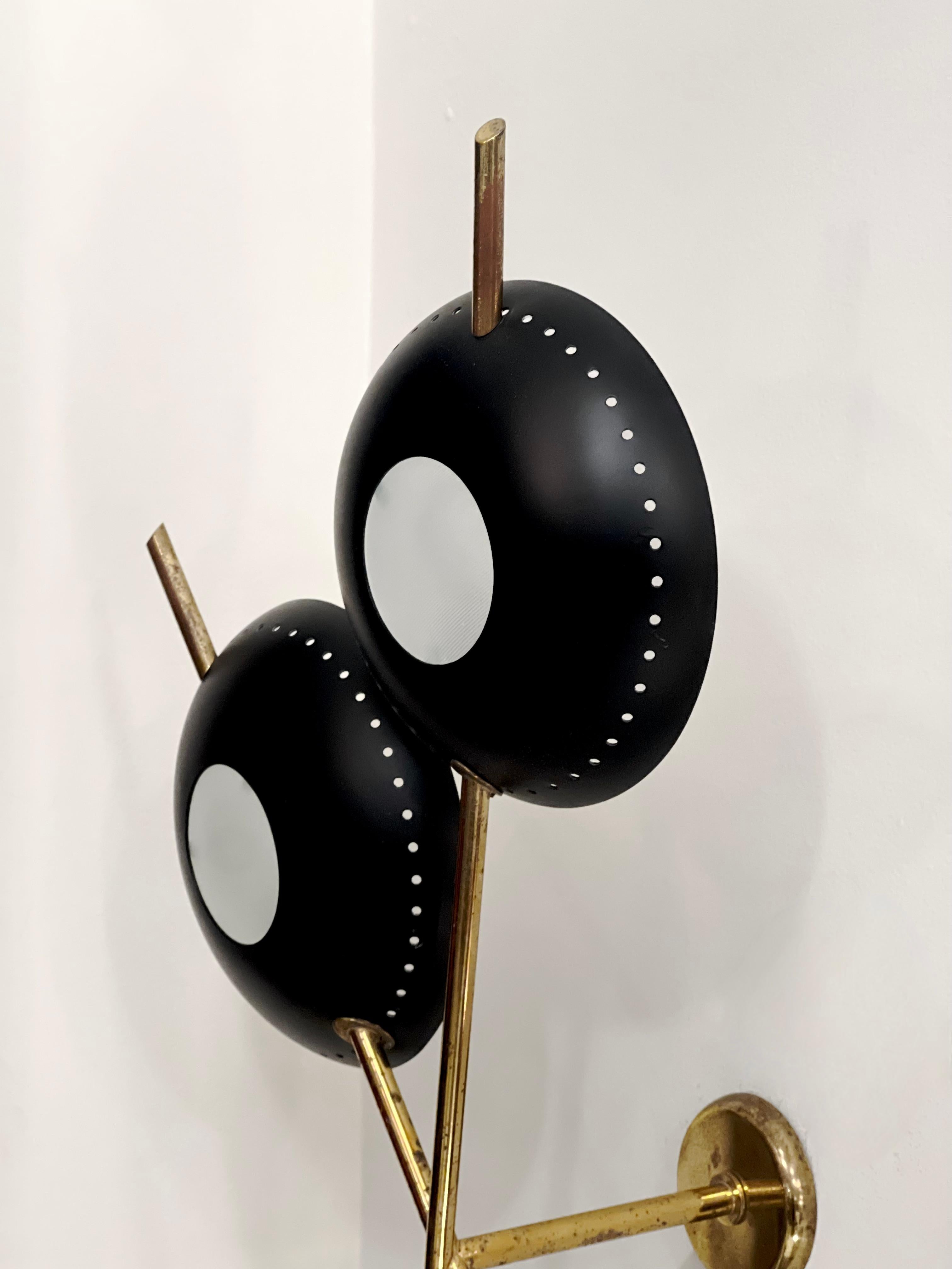 Mid-20th Century Italian Two-Arm Mid Century Sconce For Sale