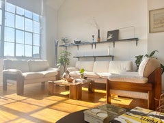 Divano italiano a due cuscini Sapporo di Mario Marenco per Mobil Girgi 1970s