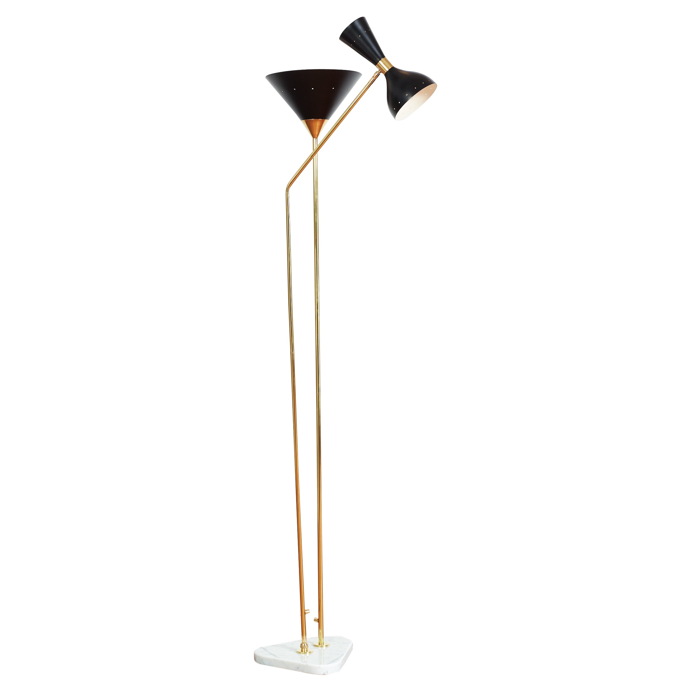 Italian Two Head Floor Lamp
