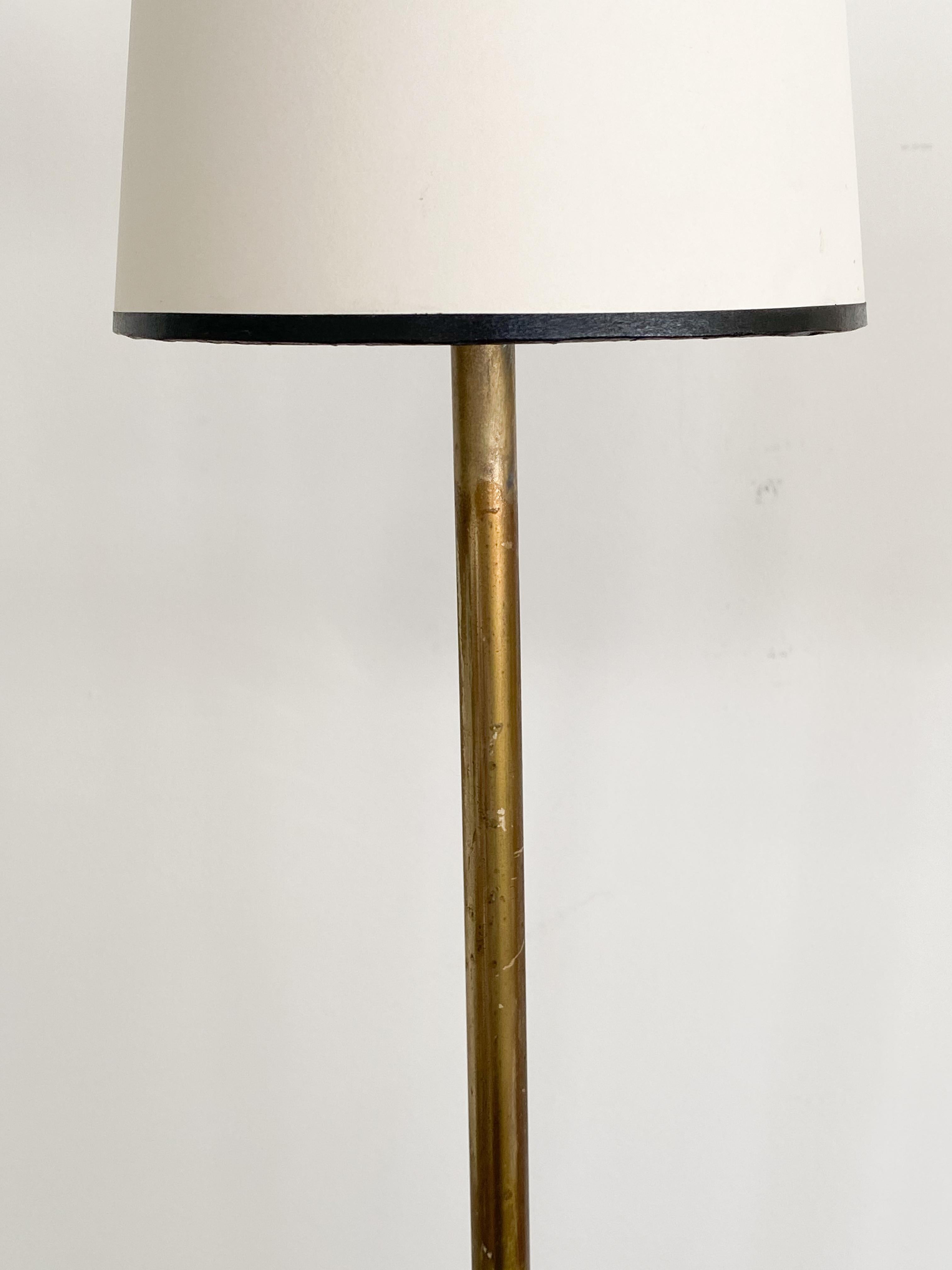 Italian Two-Light Brass Floor Lamp 2