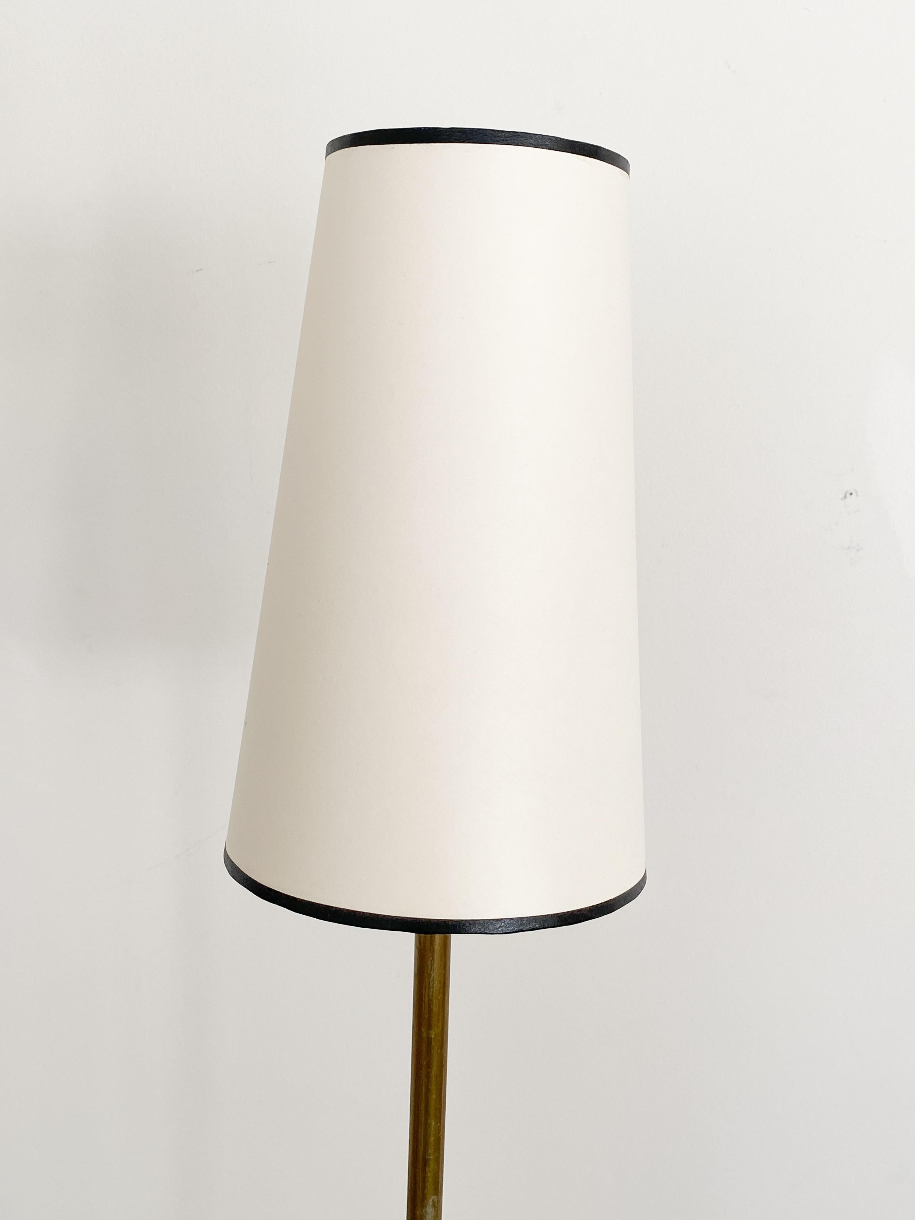 Italian Two-Light Brass Floor Lamp 3
