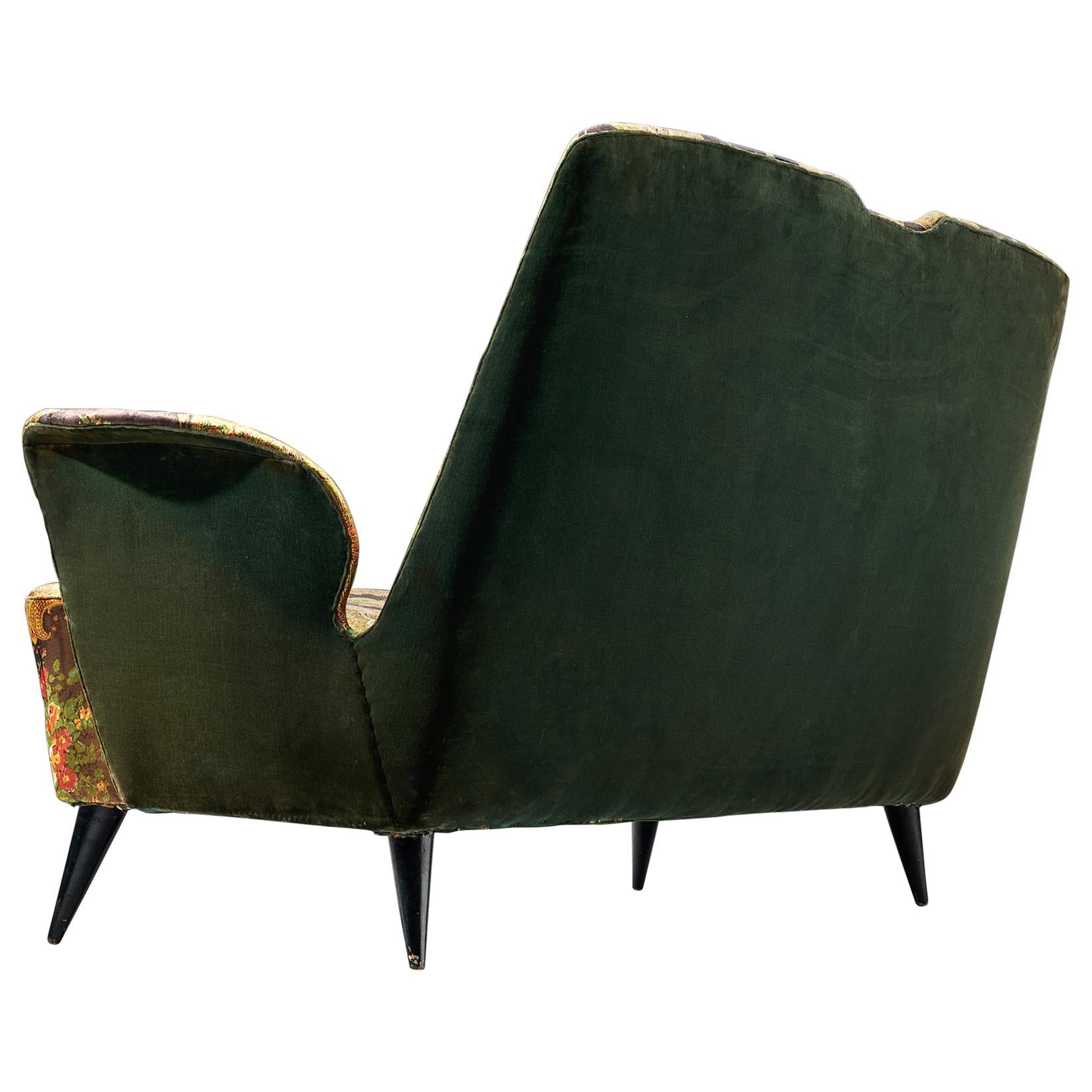 Italian Classic Sofa in Bamboo and Rattan with Curved Twine, TwoSeat