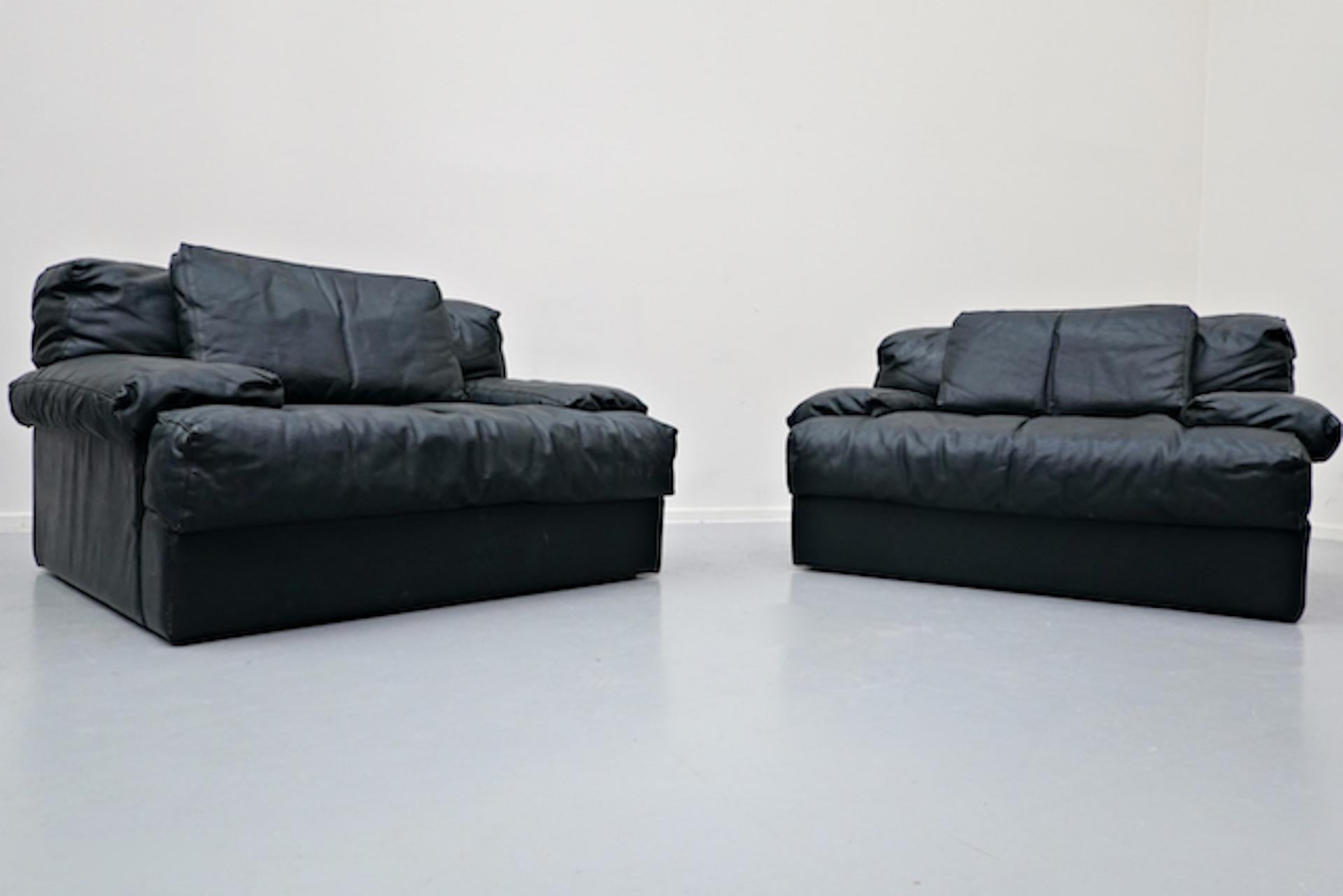 Mid-Century Modern Italian Two-Seat Sofa, Leather, 1960s 12