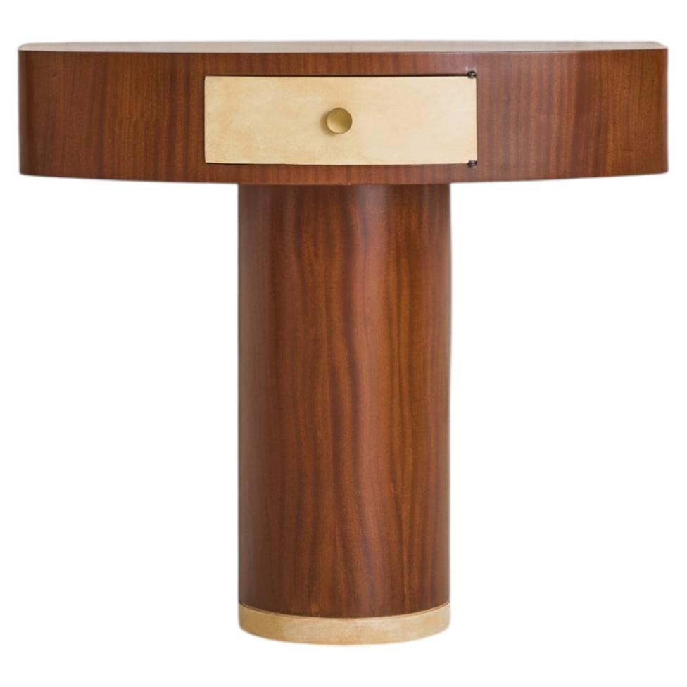 Console da parete italiana in mogano bicolore, anni '70 in vendita
