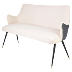 Italian Two-Tone Velvet Sofa by Osvaldo Borsani, circa 1950