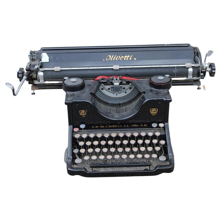 Italienische Schreibmaschine Olivetti, Ivrea M40, 1930 im Angebot bei  1stDibs | olivetti elektrische schreibmaschine, olivetti schreibmaschine,  schreibmaschine 1930