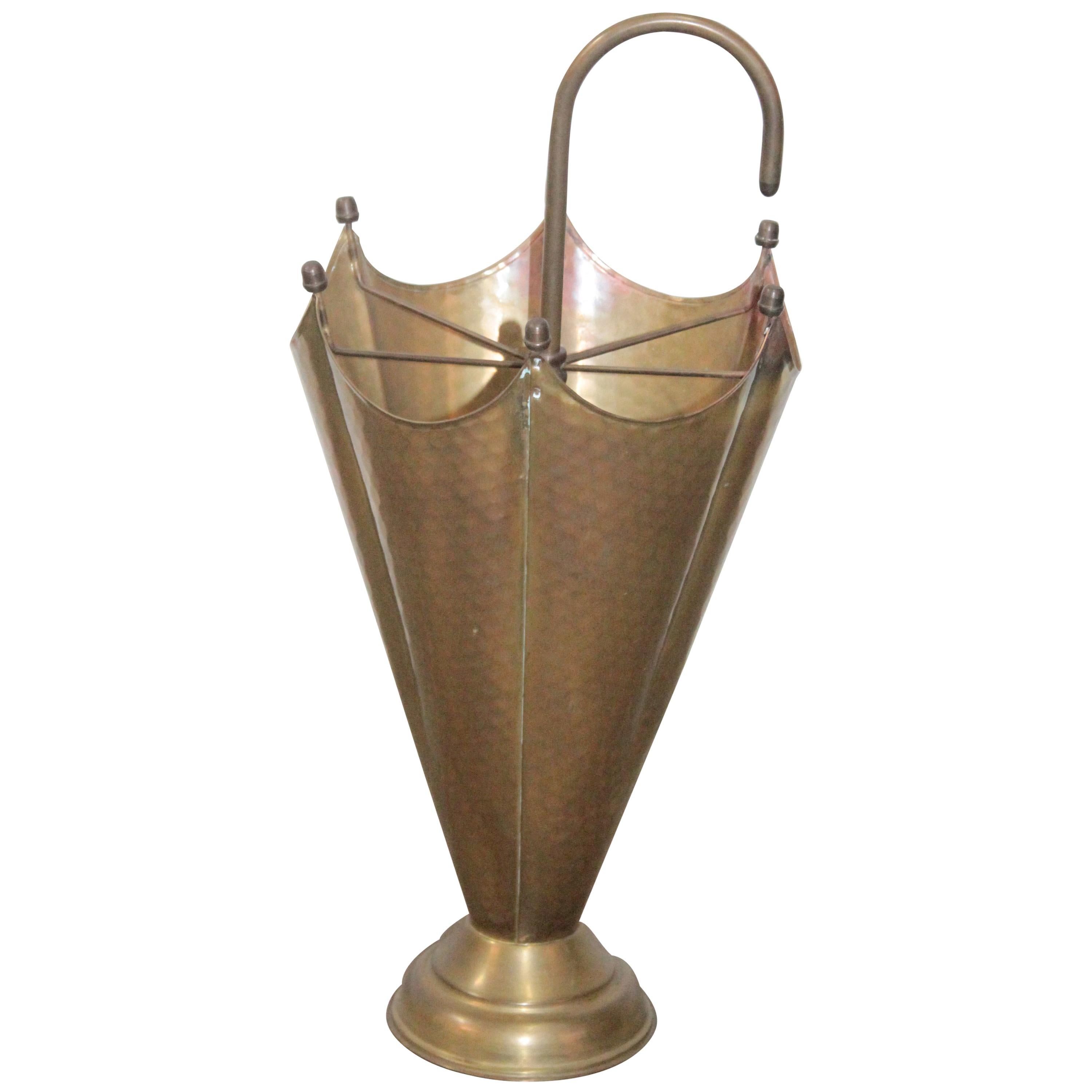 Italian Umbrella Stand 1950s Brass