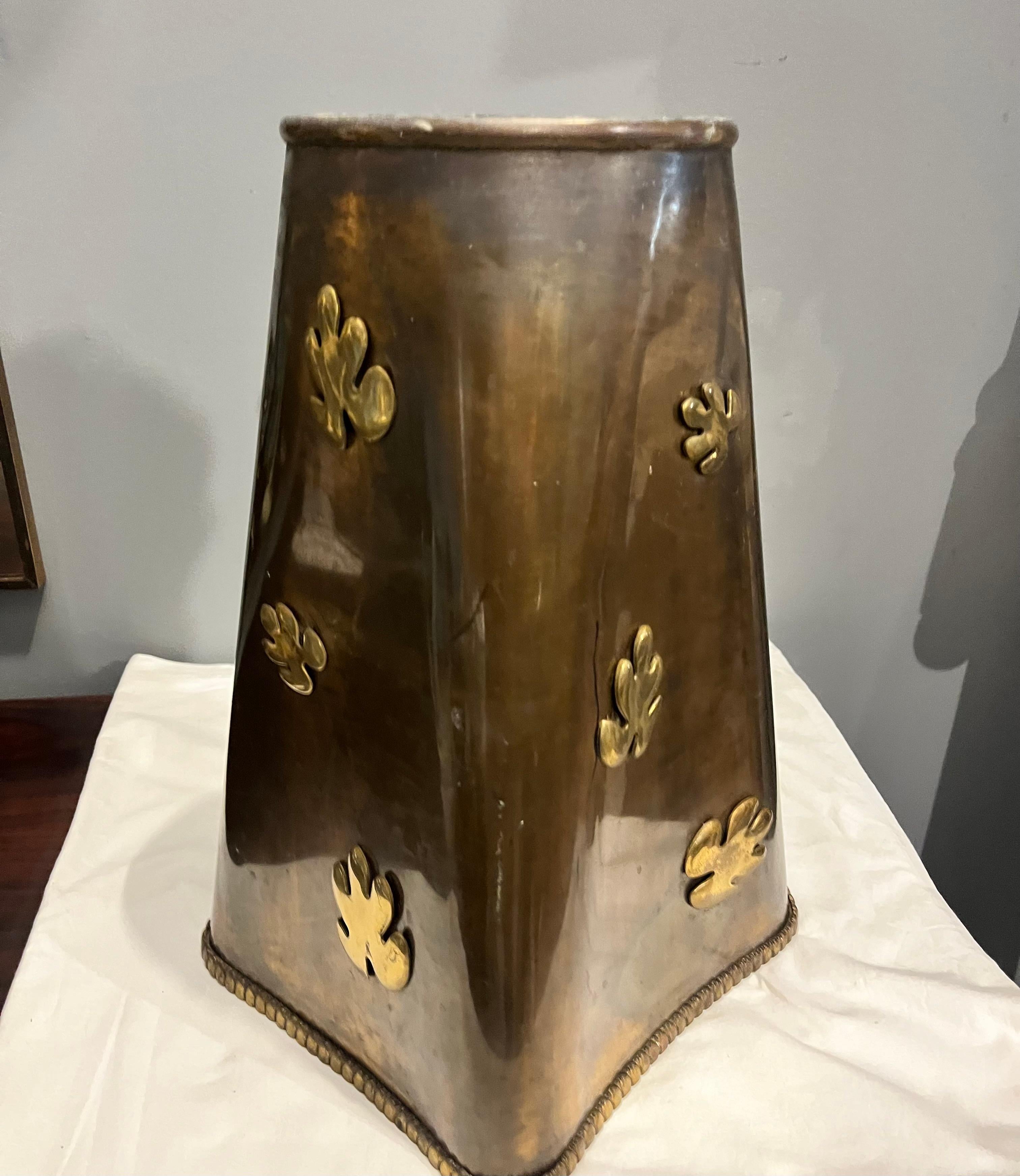 Italian umbrella stand from the 50s. Produced in good quality with wear caused by years and use. Please view the images with a lot of attention