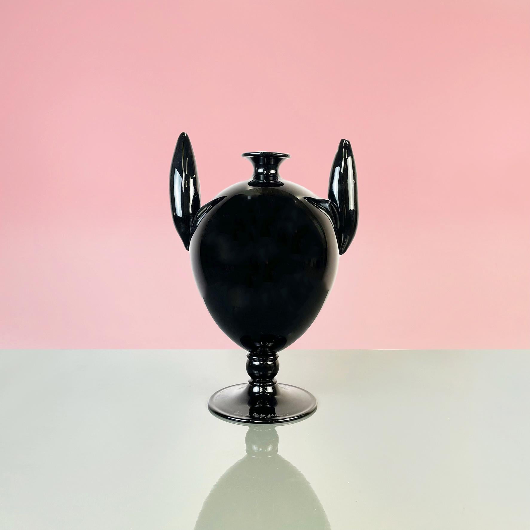 Contemporary Italian Unique Prototype Vase Veronese in Murano Glass by Cleto Munari, 2002 For Sale