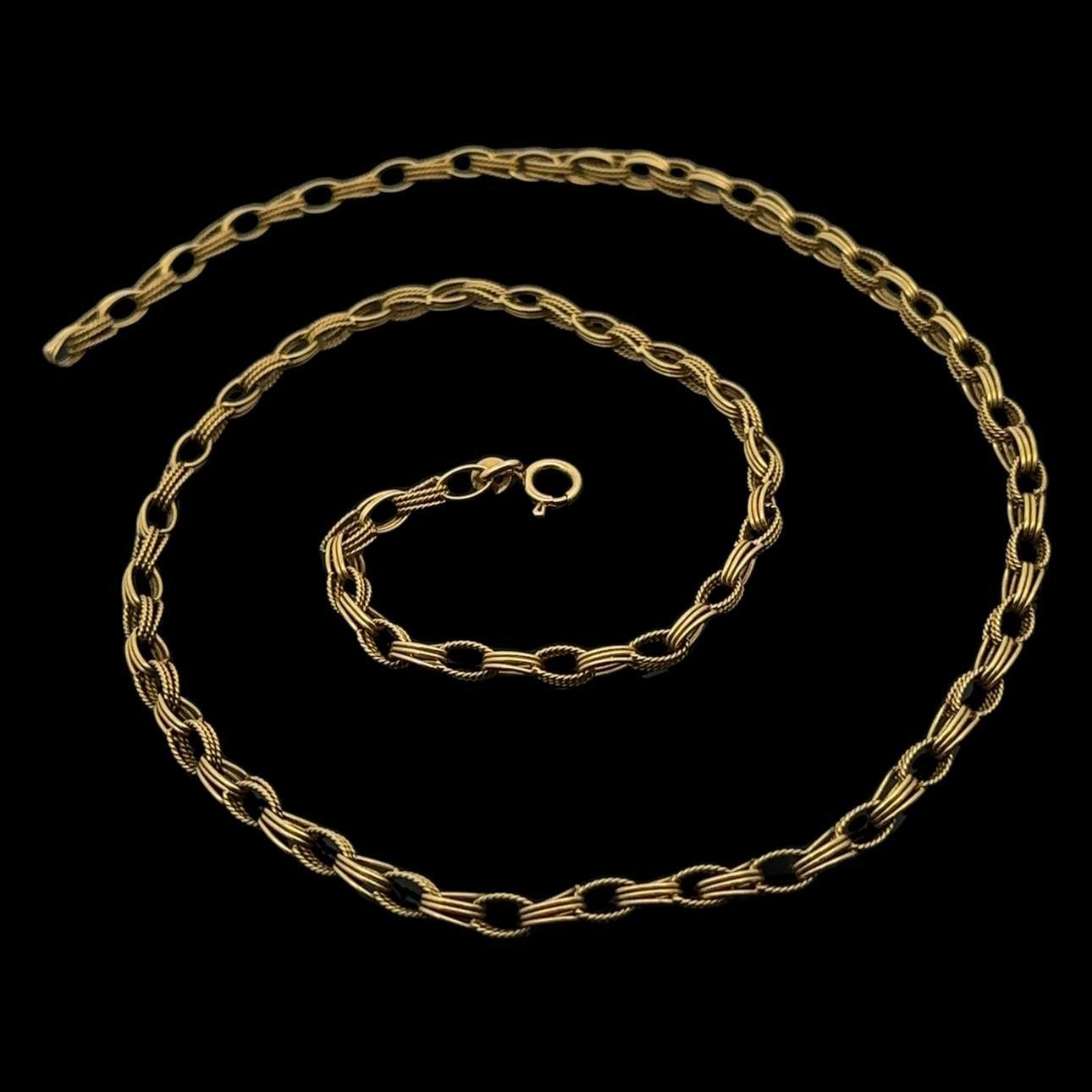 MATERIAL: Massives 18k Gelbgold 
Gewicht: 15,83 Gramm
Kette Typ: 20