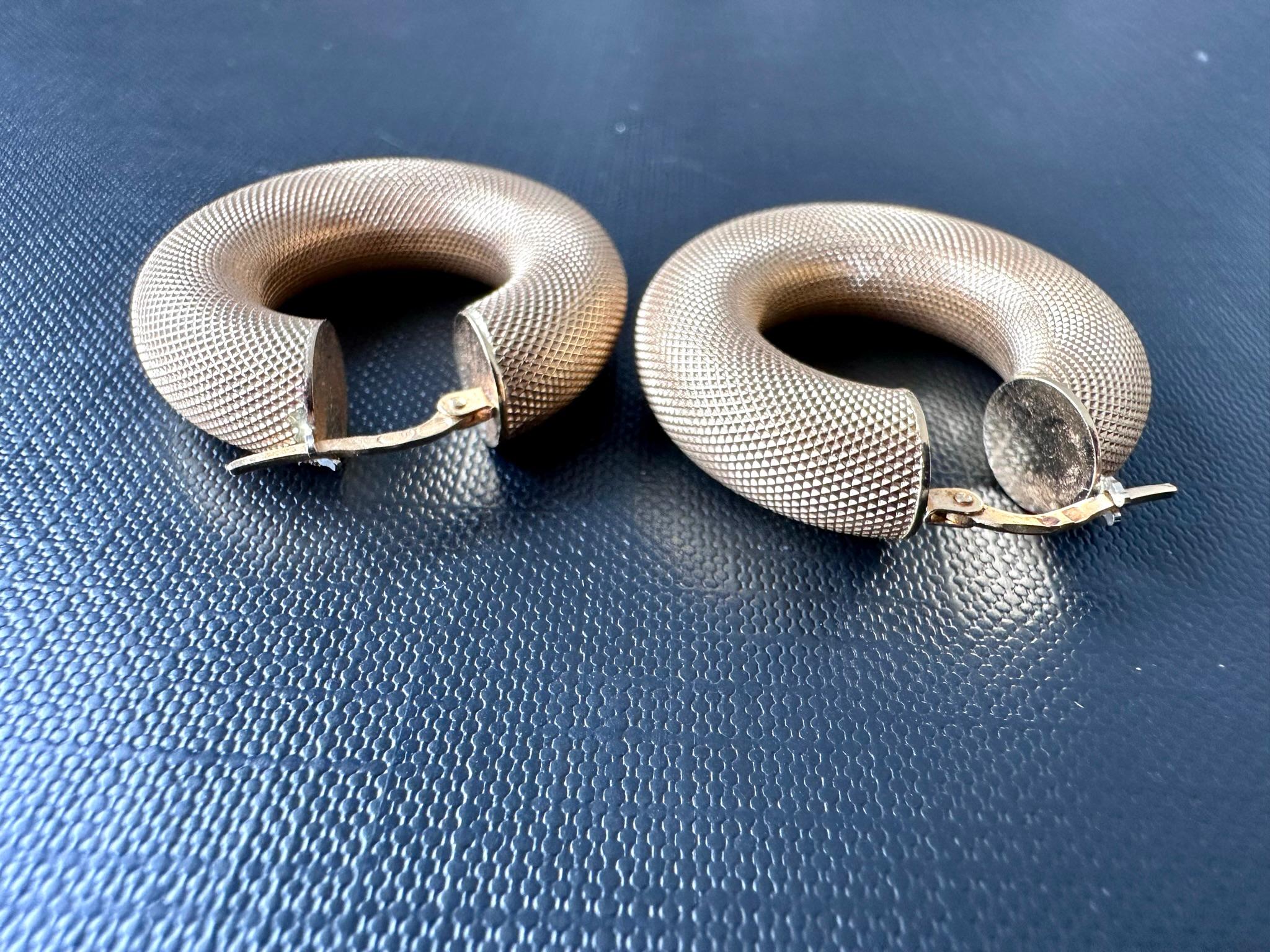 Italienische UnoAErre 19kt Gelbgold Reif-Ohrringe 1