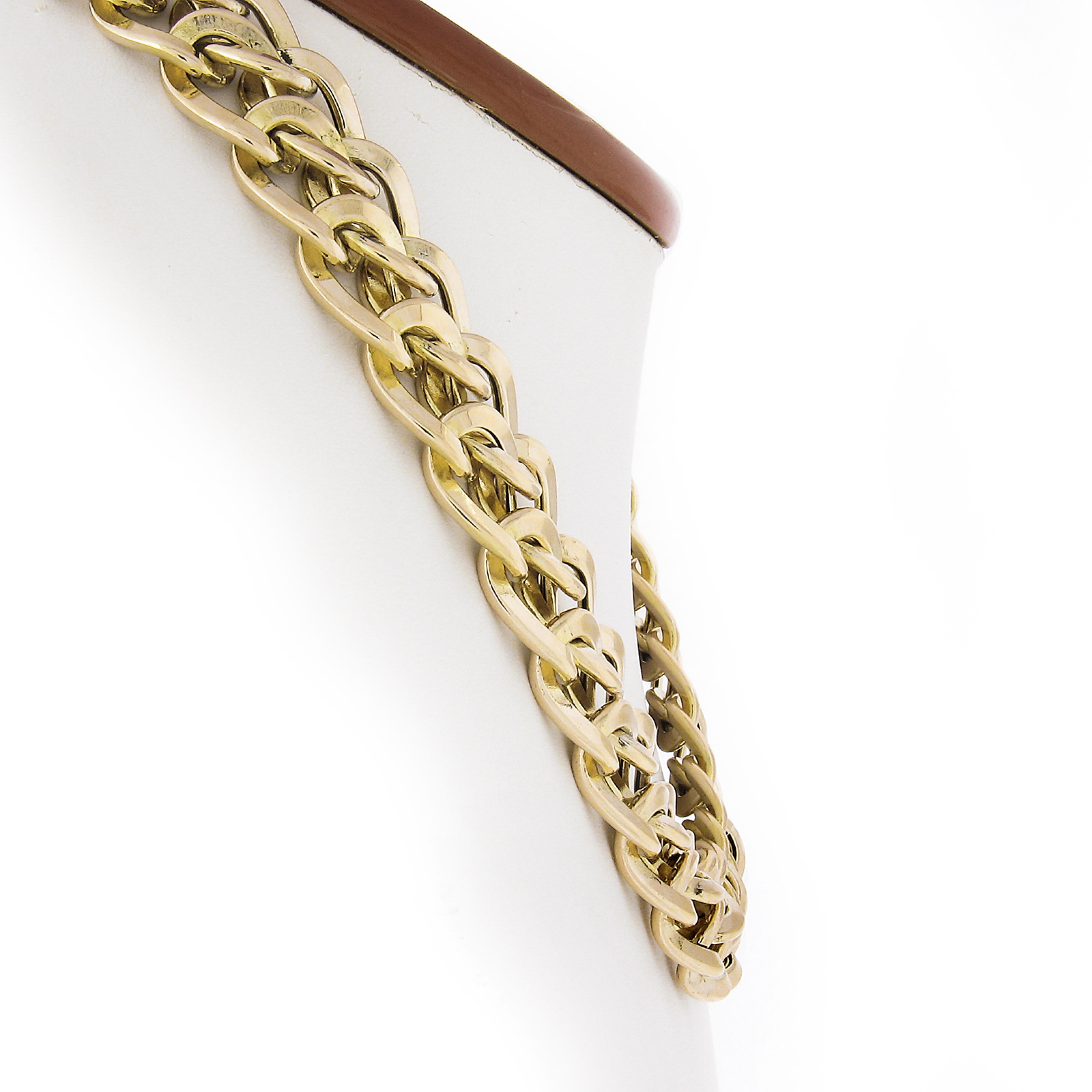 UnoAErre Statement-Halskette aus massivem 14k Gelbgold mit breiten ineinandergreifenden Gliedern im Zustand „Hervorragend“ im Angebot in Montclair, NJ